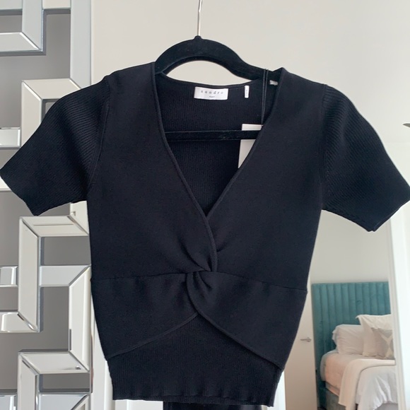 Sandro Ribbed Knit Top - Picture 1 of 4